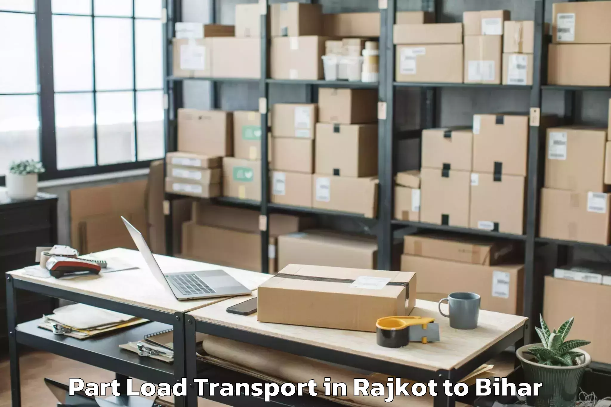 Book Rajkot to Karwa Tariyani Part Load Transport Online